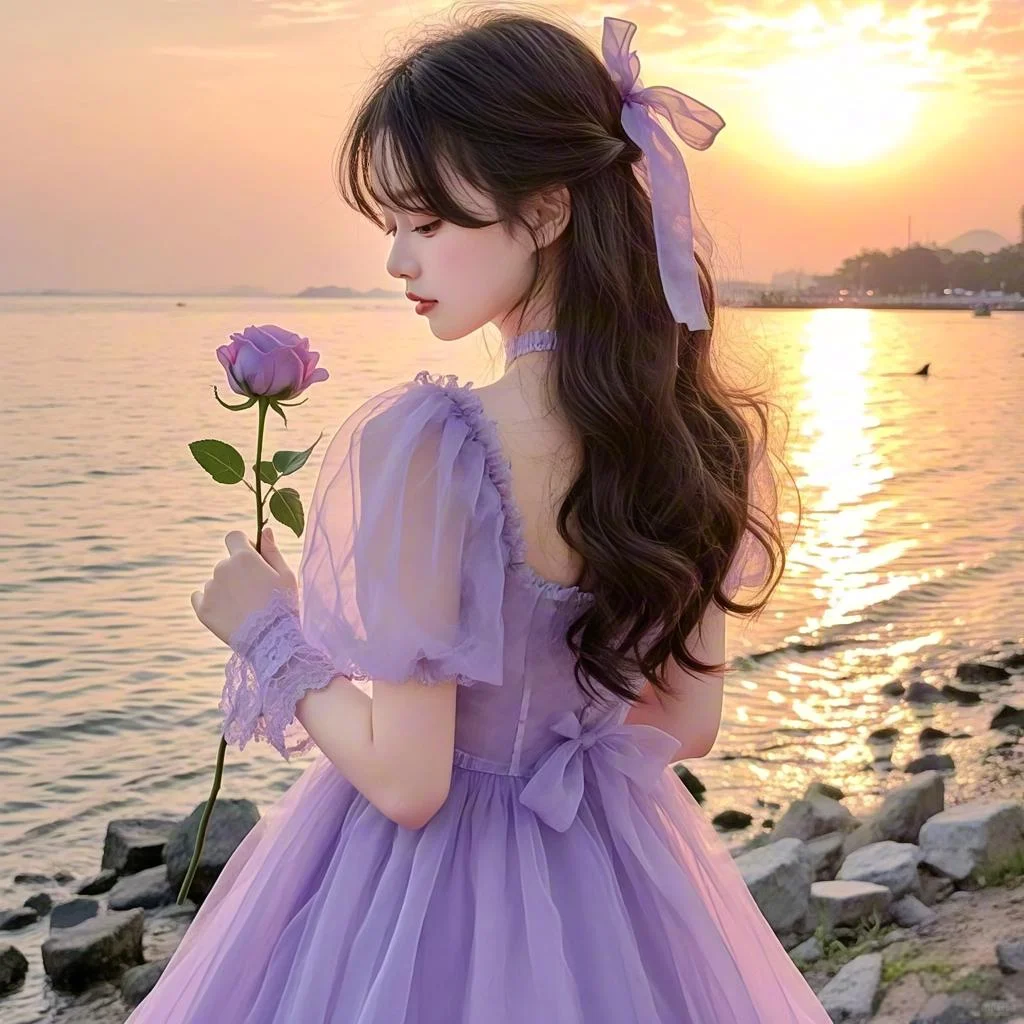 紫色系💜背影头像
