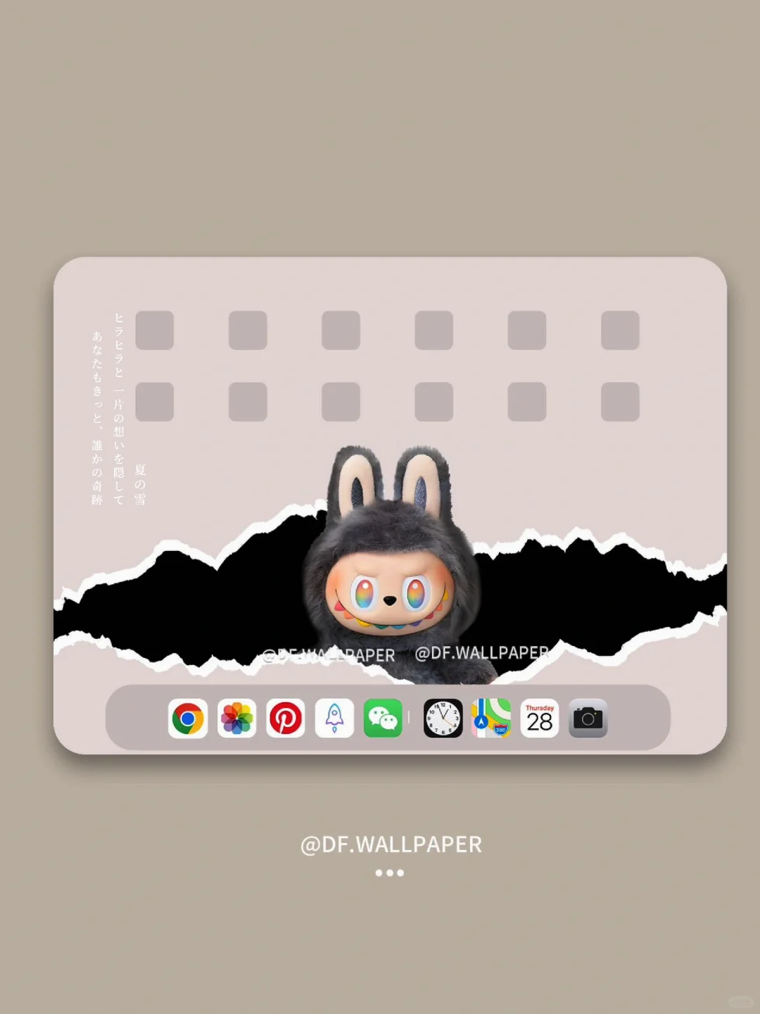 ipad壁纸｜labubu冲出屏幕｜INS风卡通壁纸