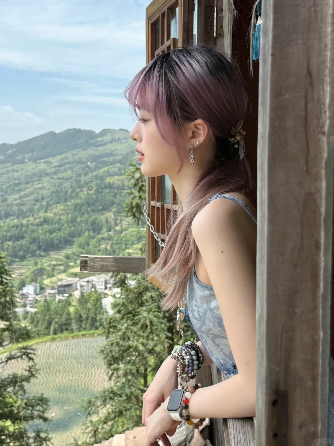 🤎🩵复古流浪女旅游穿什么｜🍂🪵植物系穿搭