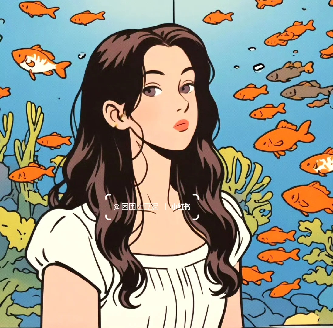 复古旧漫女头像第二弹～