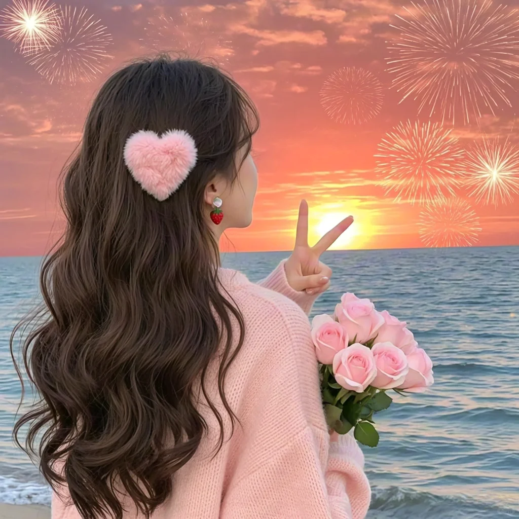 氛围感女头｜粉色也太美了吧