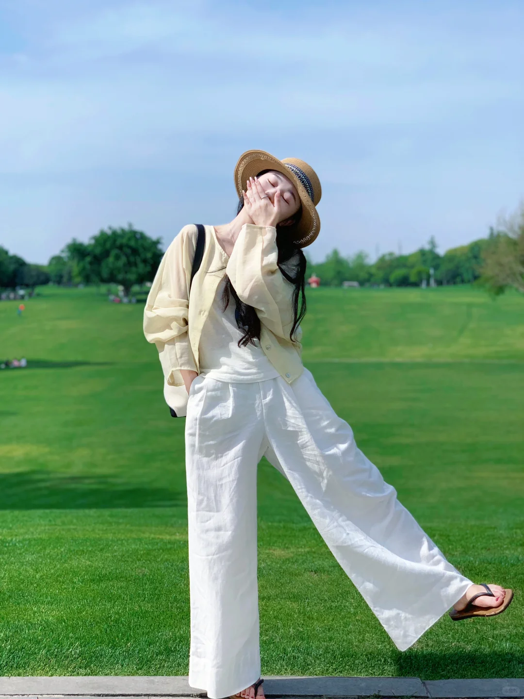 150cm｜夏天穿黄色防晒外套真的很有松弛感