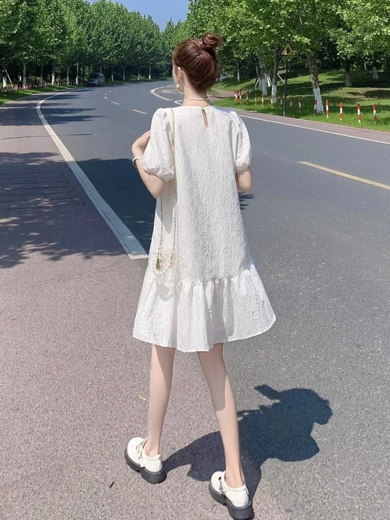 荷叶边连衣裙女夏2025新款旗袍风别致惊