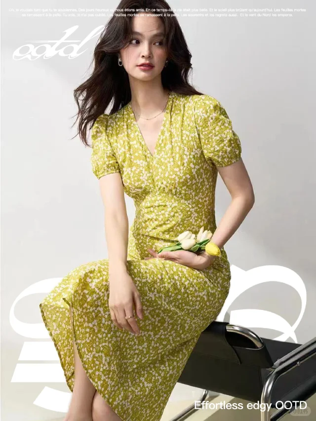 哇塞！哥弟上美身美晕连衣裙🌼太美了！