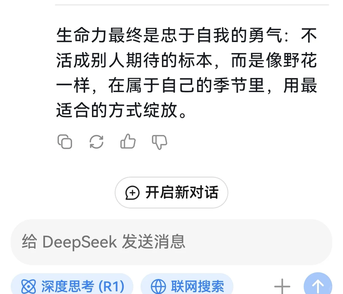 deepseek：生命力养成手册