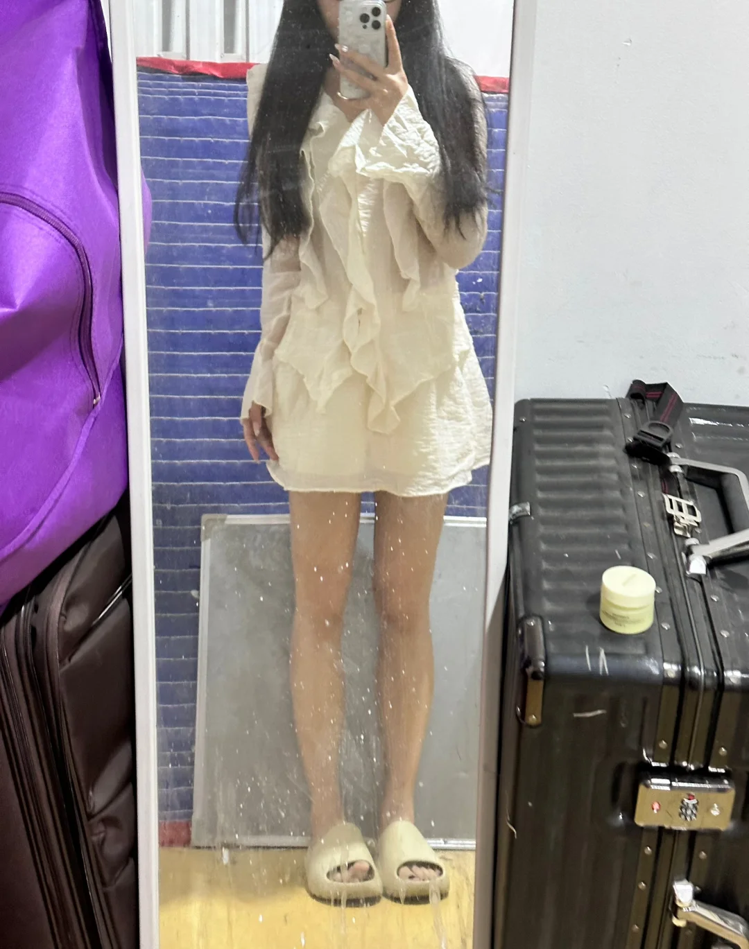 冬天买了条裙子 服了 透视装