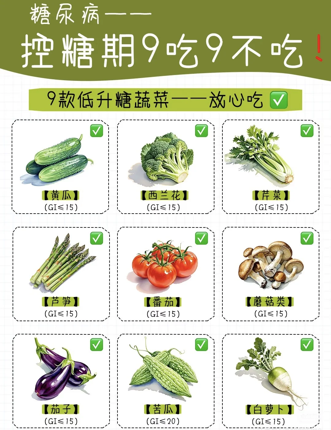 控糖期间哪些能吃哪些不能吃？