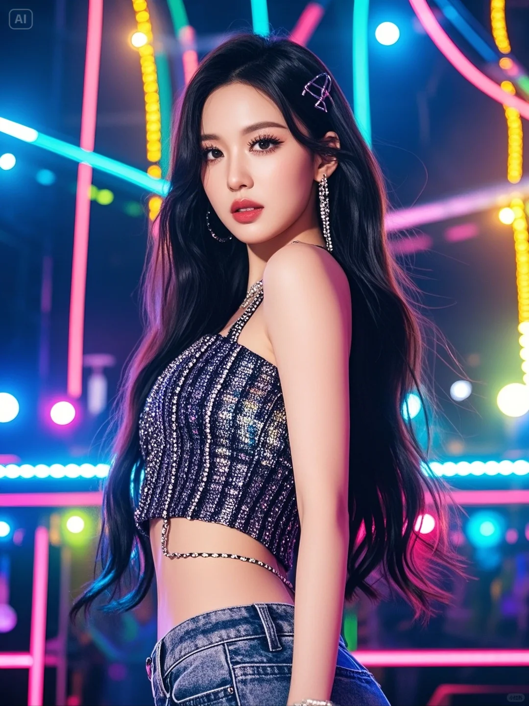 舞台上的kpop舞者，热血燃起来！