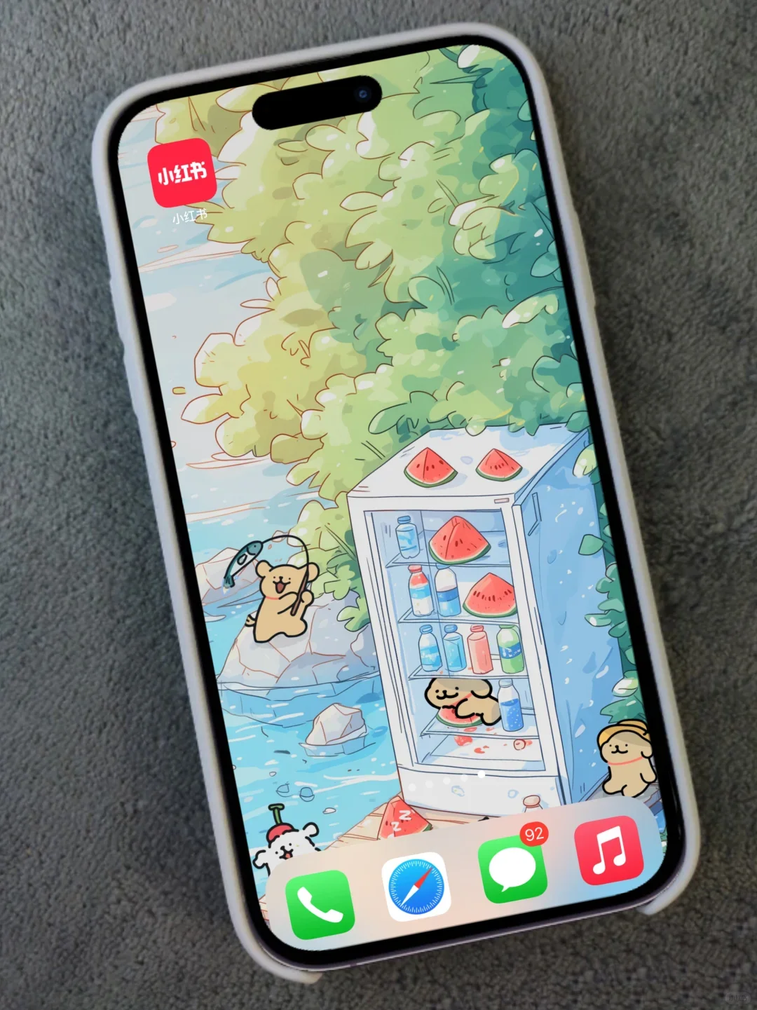 手机壁纸｜ 线条小狗冰箱｜4k 高清原图