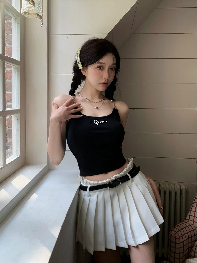 泡泡女孩穿搭！超级好看的吊带背心！！