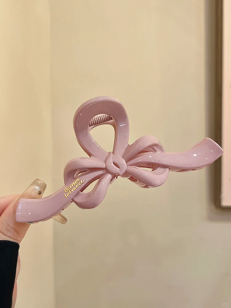 甜门永存🌷元气皮粉色蝴蝶结抓夹 太美了吧