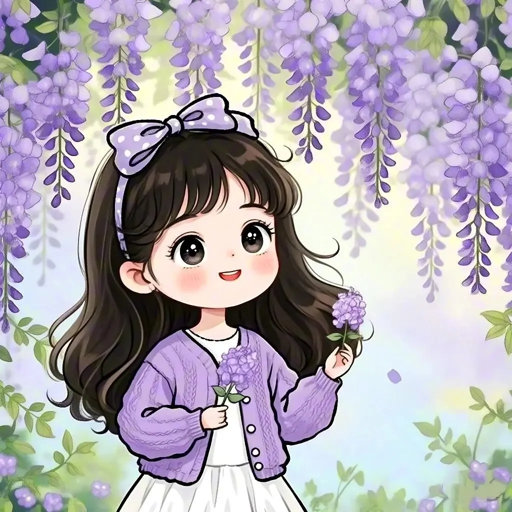 紫气东来，紫藤花仙子头像