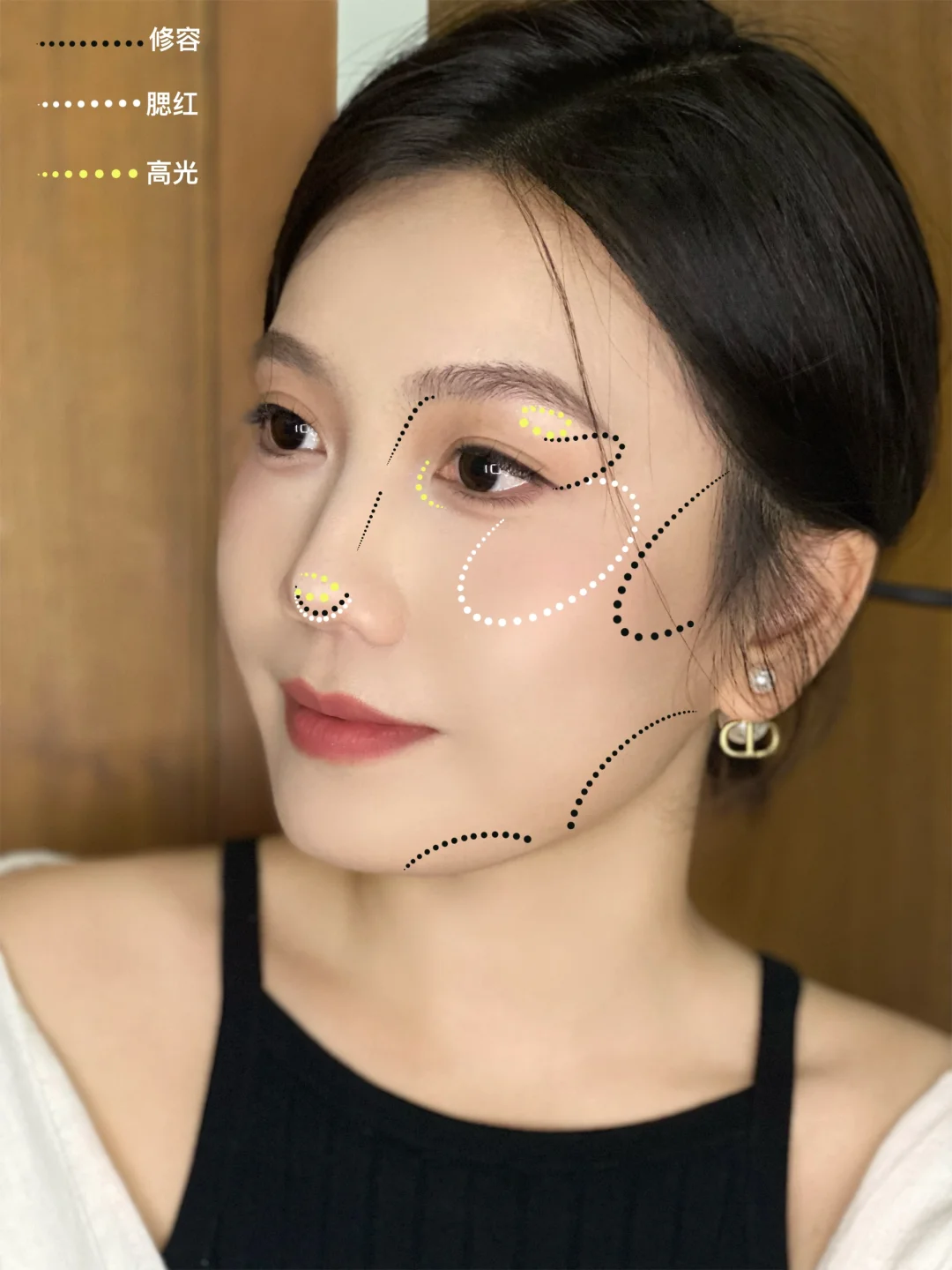 方圆脸➕塌鼻子｜试试冷清感新中式，东方美～