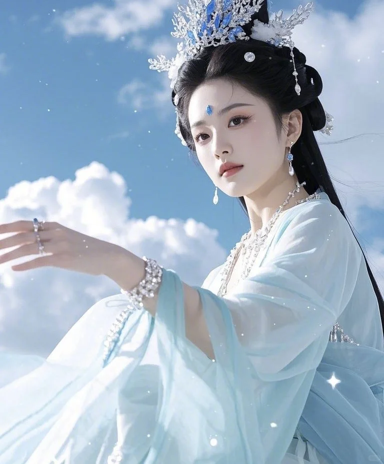 这一袭，天女下凡！绝美！