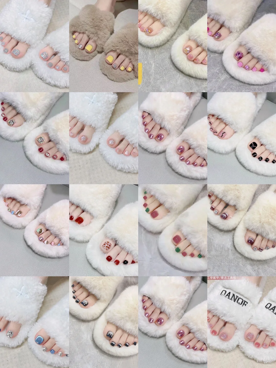 纯欲风 爱心脚美甲 手工脚指甲穿戴甲贴片