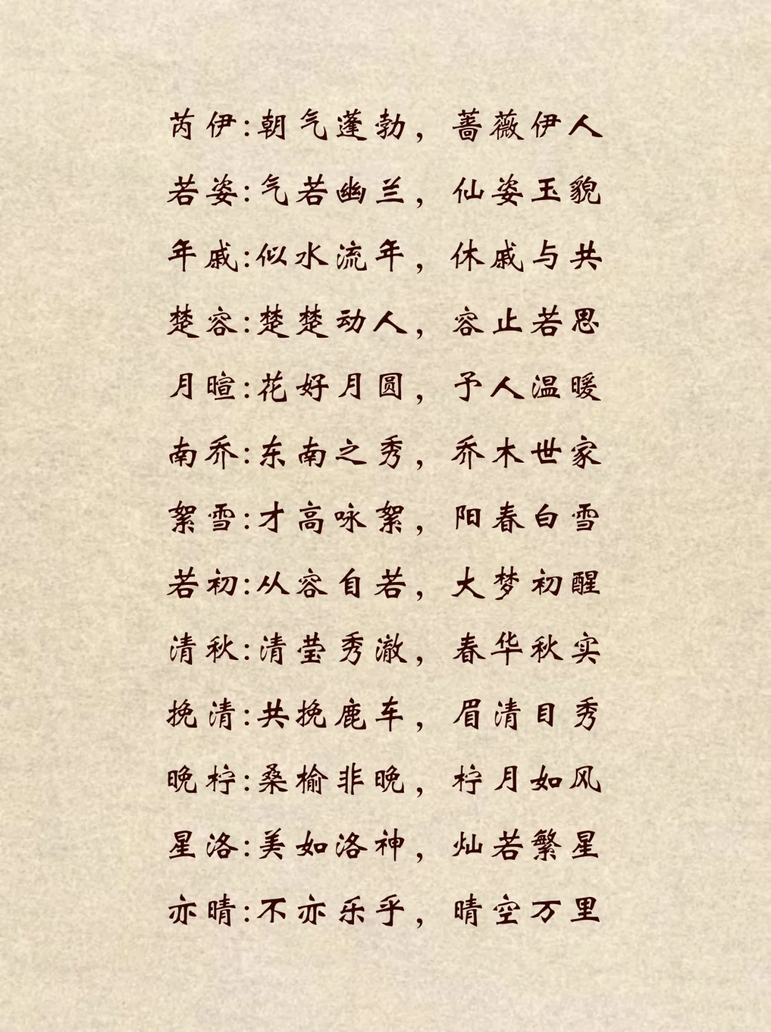 很奶很甜且不易撞名的女孩名