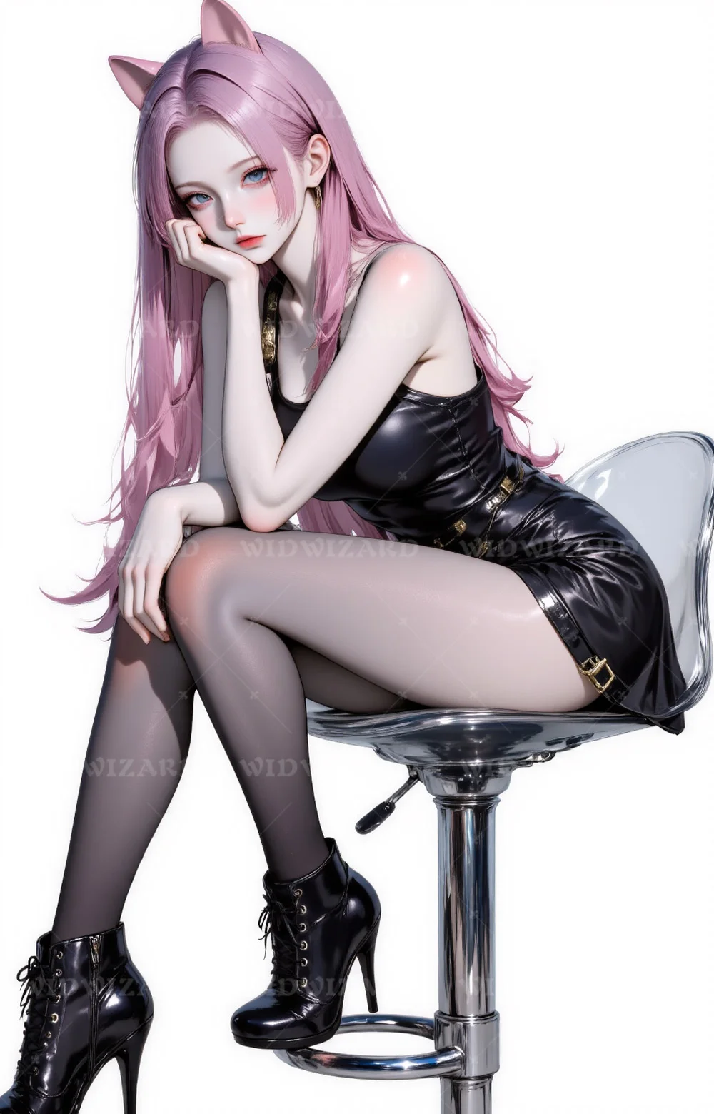 甜辣猫娘！黑粉酷装，萌与飒的完美融合🐱