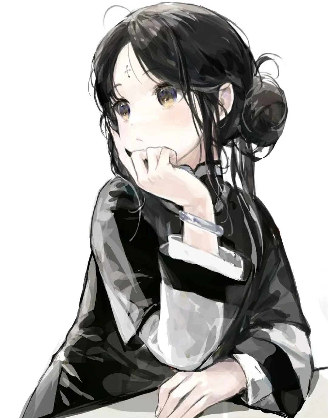黑发少女头像