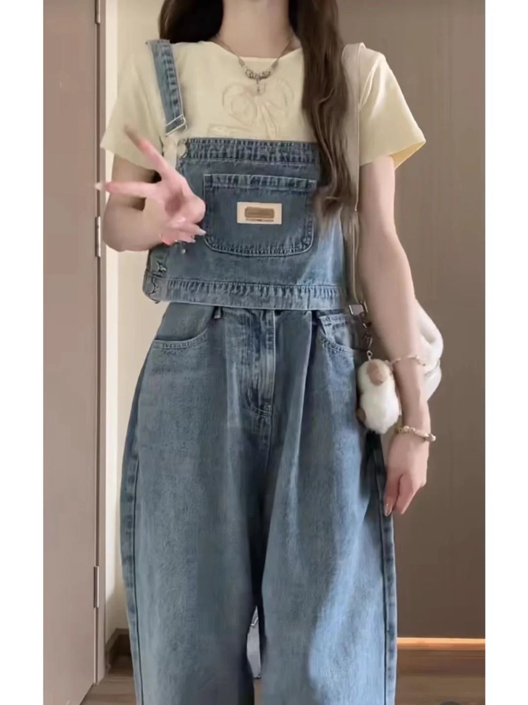 春季盐系分体式牛仔背带裤女2025新款甜