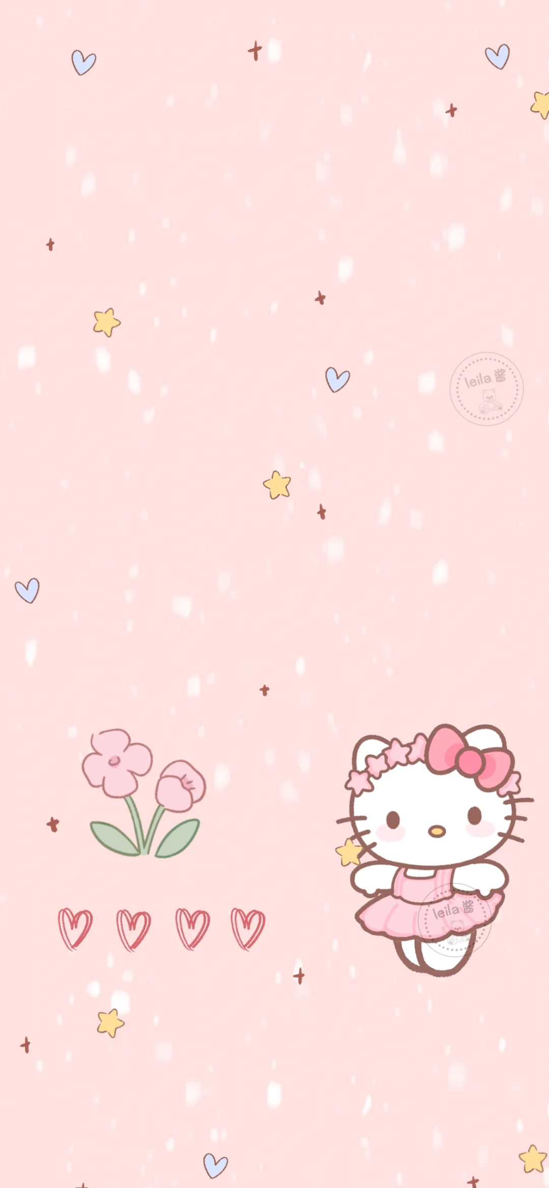 壁纸|可爱粉色凯蒂猫壁纸套图