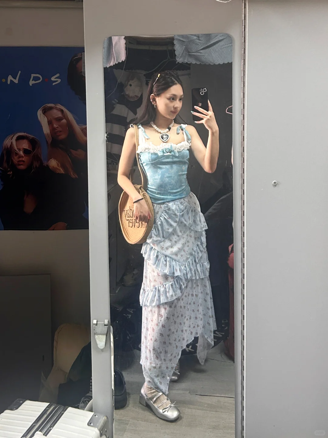 美丽假日氛围感 🐚蓝色套装长裙（全部附🔗！