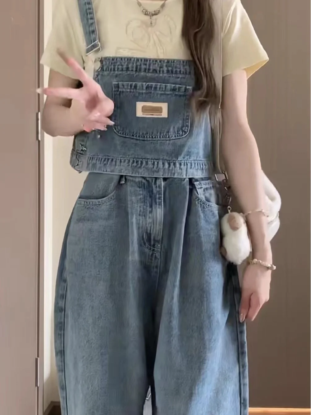 春季盐系分体式牛仔背带裤女2025新款甜
