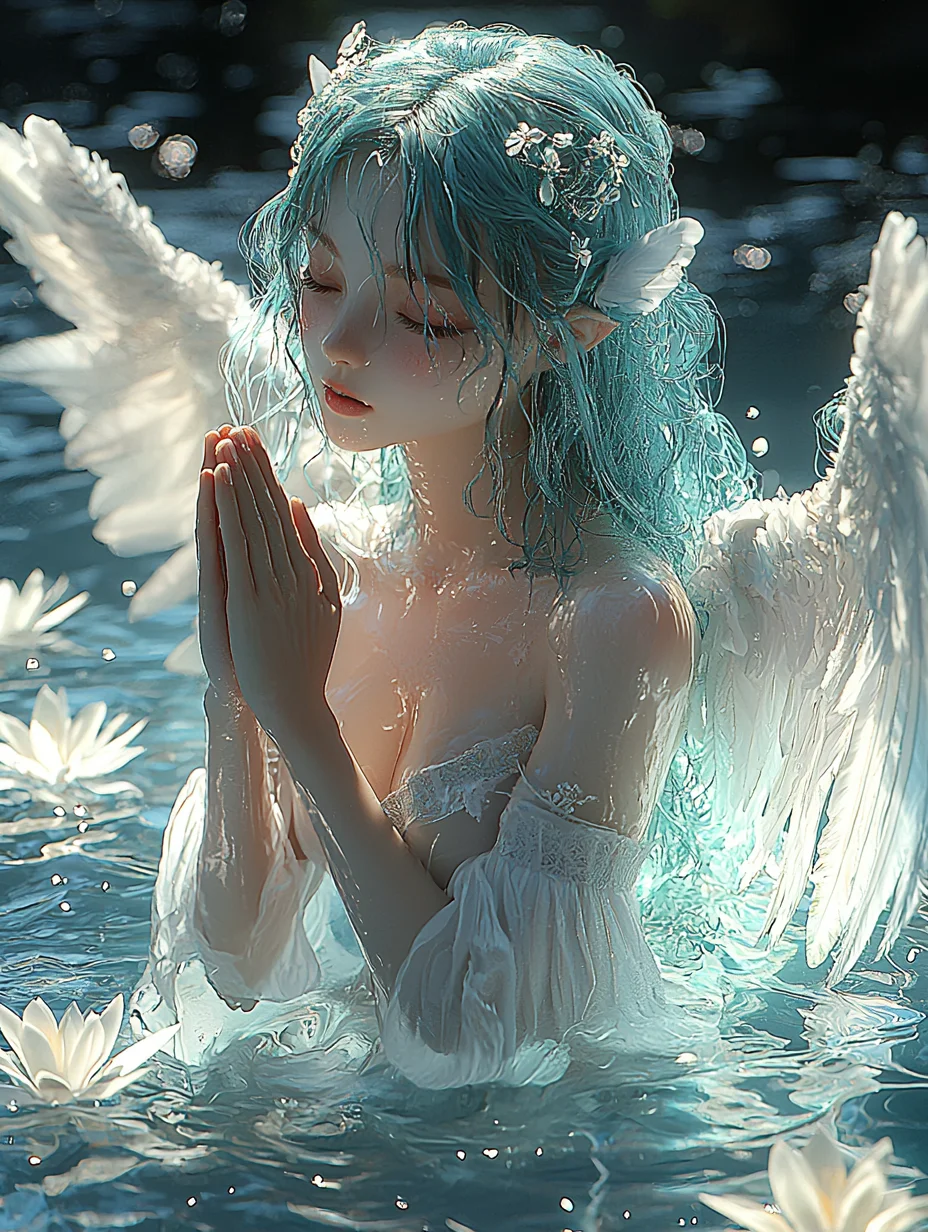 逼真插画✩ ☪︎。𓂃❀。天使少女