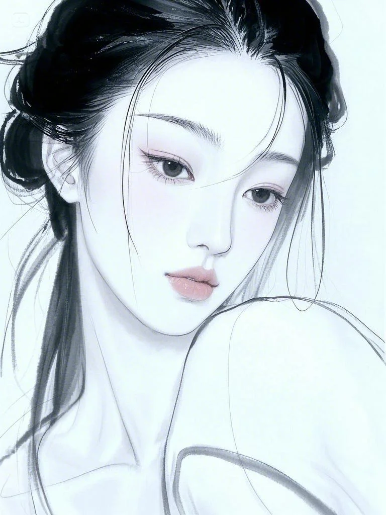 水墨少女
