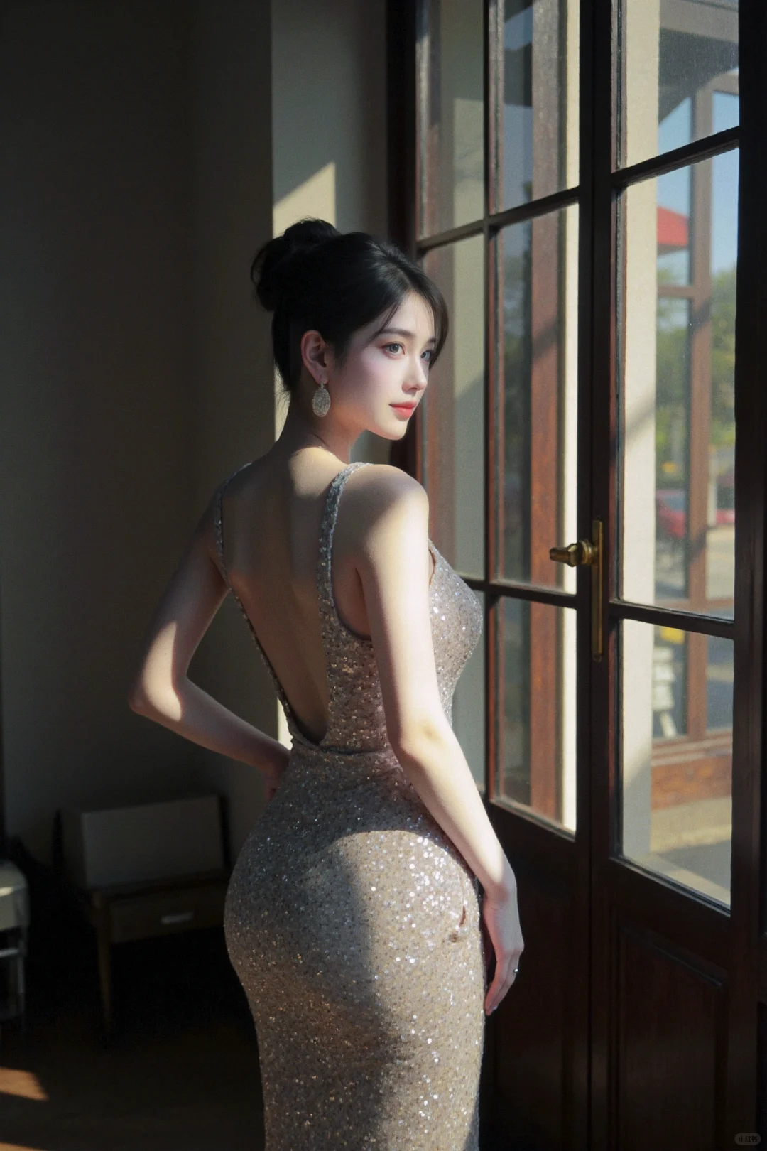 选了件bling bling的裙子✨