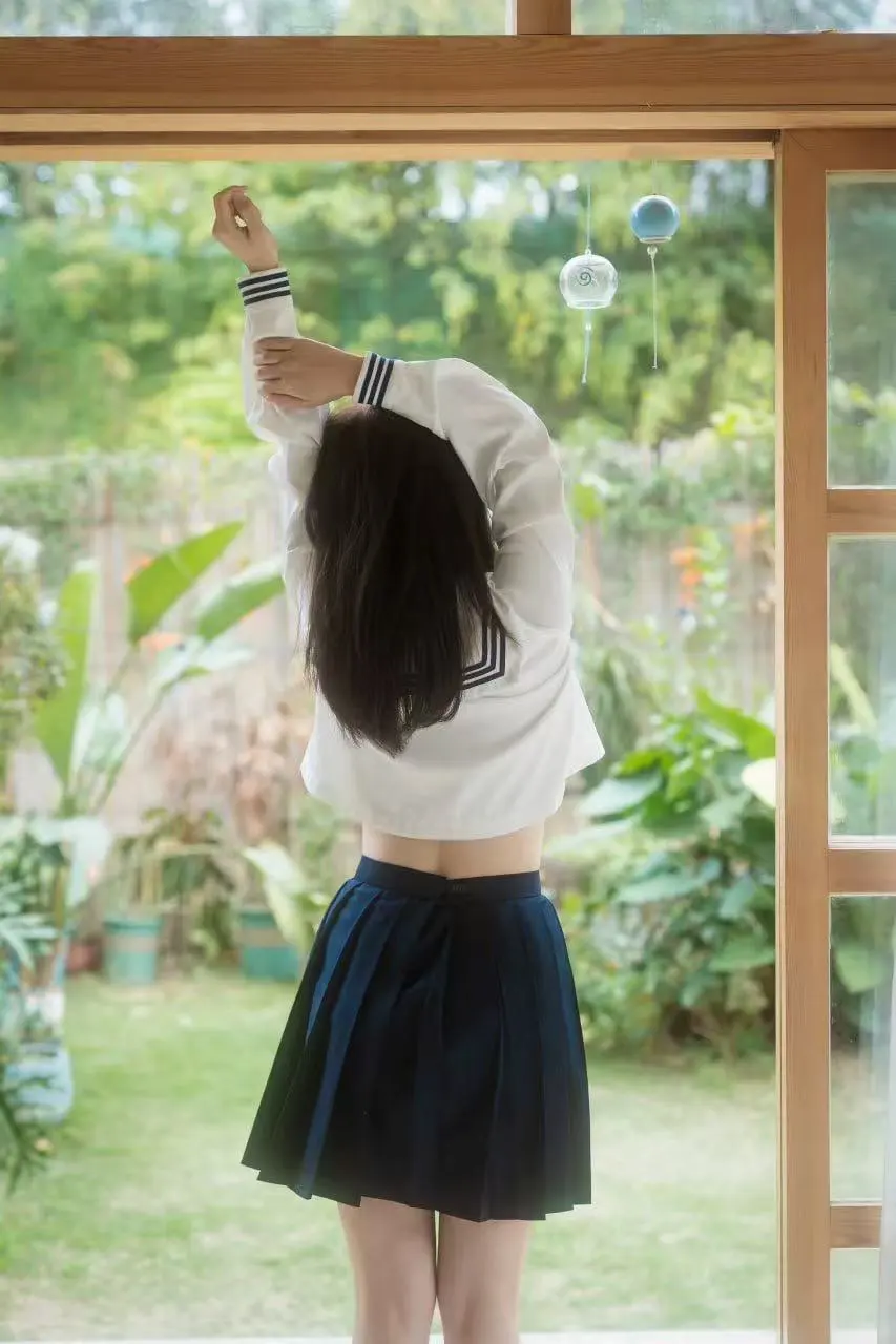 穿jk的夏天jk制服女孩jk
