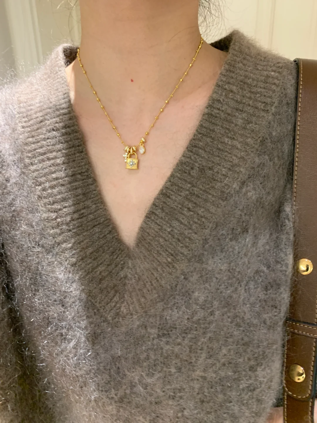 挖到宝了❗️复古跑环十字架项链 ✝🔒✨