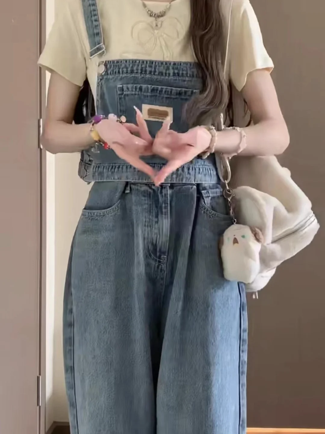 春季盐系分体式牛仔背带裤女2025新款甜