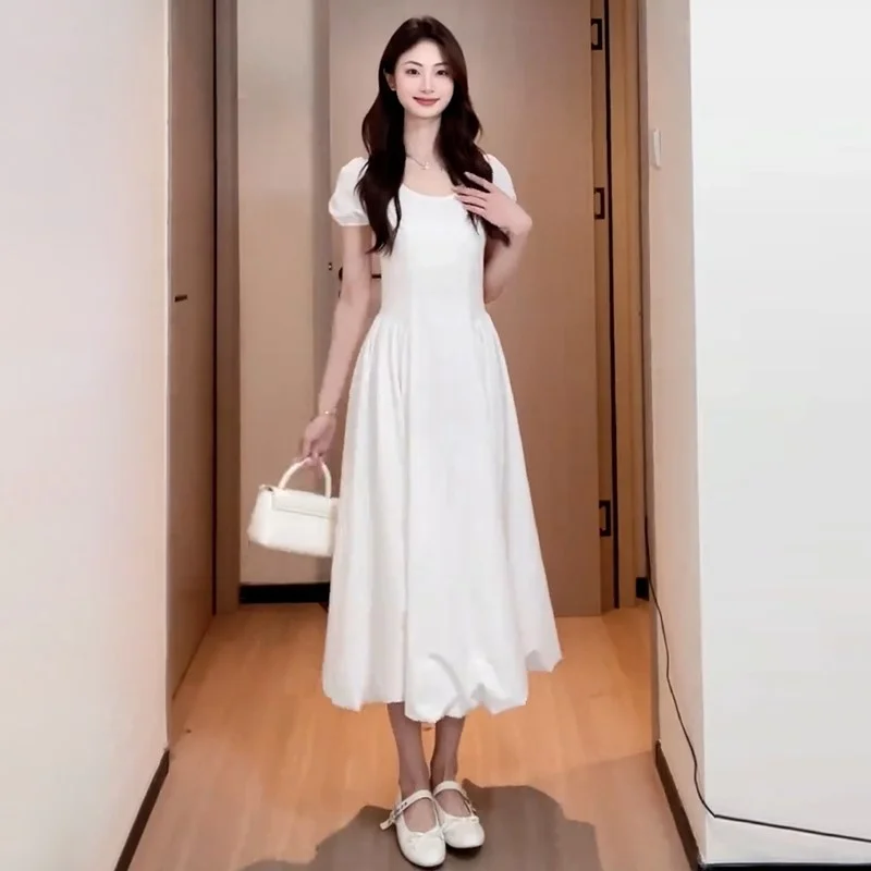 法式白色背心吊带连衣裙子女夏2025新款