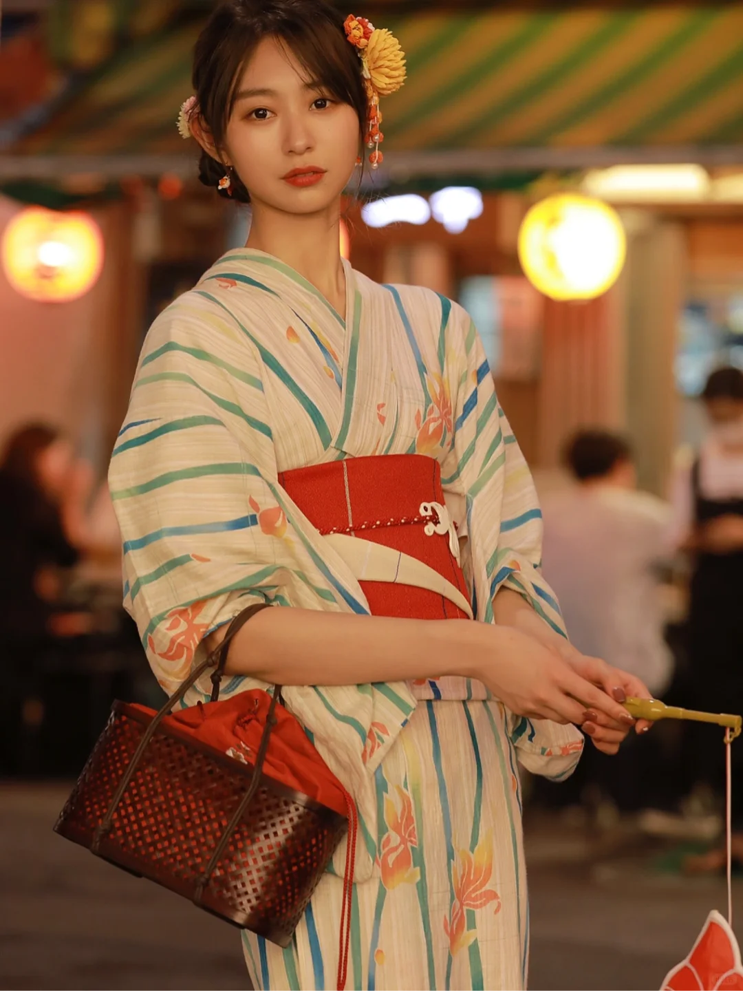 浴衣拍夜景氛围感也好强✨