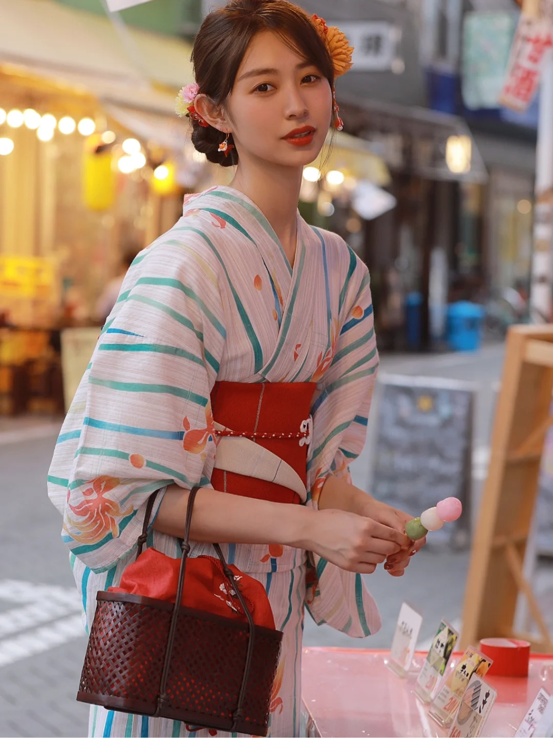 浴衣拍夜景氛围感也好强✨