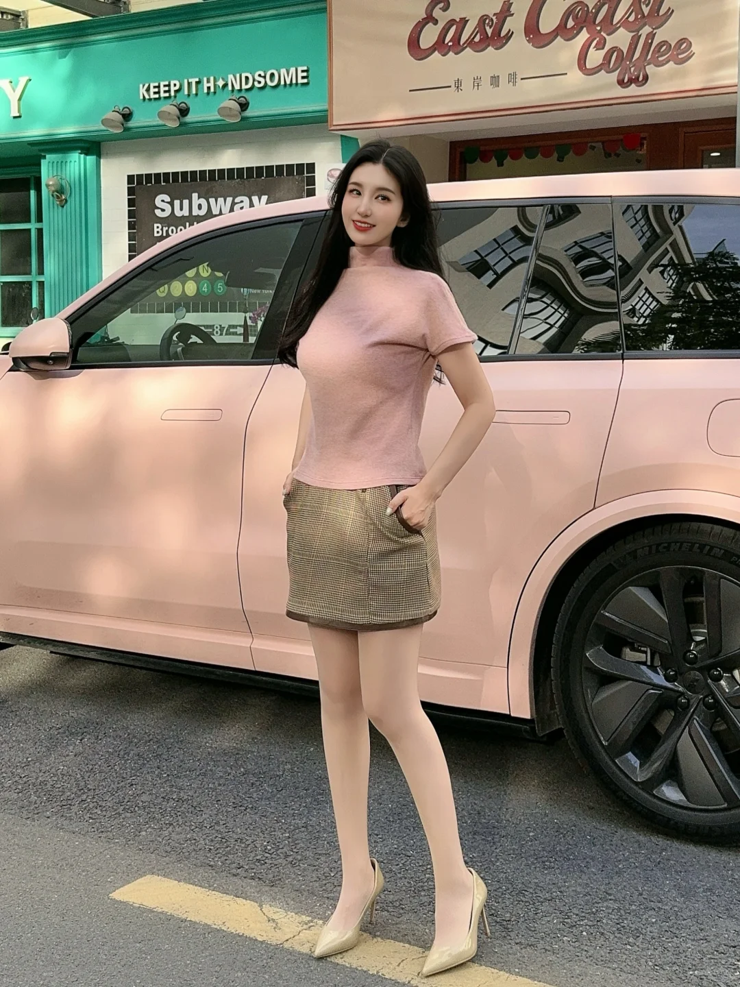 穿粉色真的容易变温柔美少女🍬