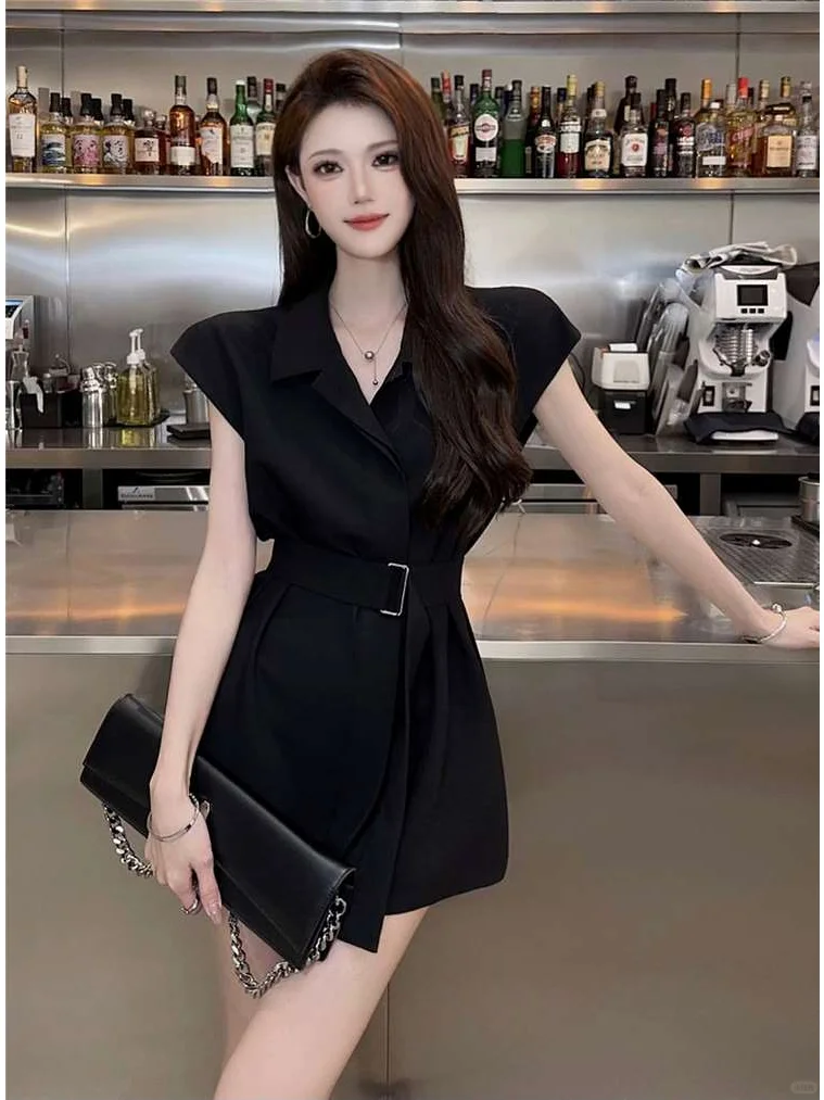 小个子高端精致衬衫连衣裙子女夏季2025