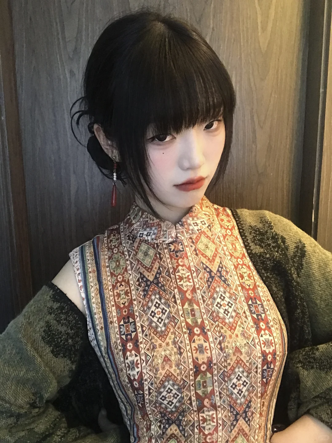 第一次穿旗袍 好漂亮