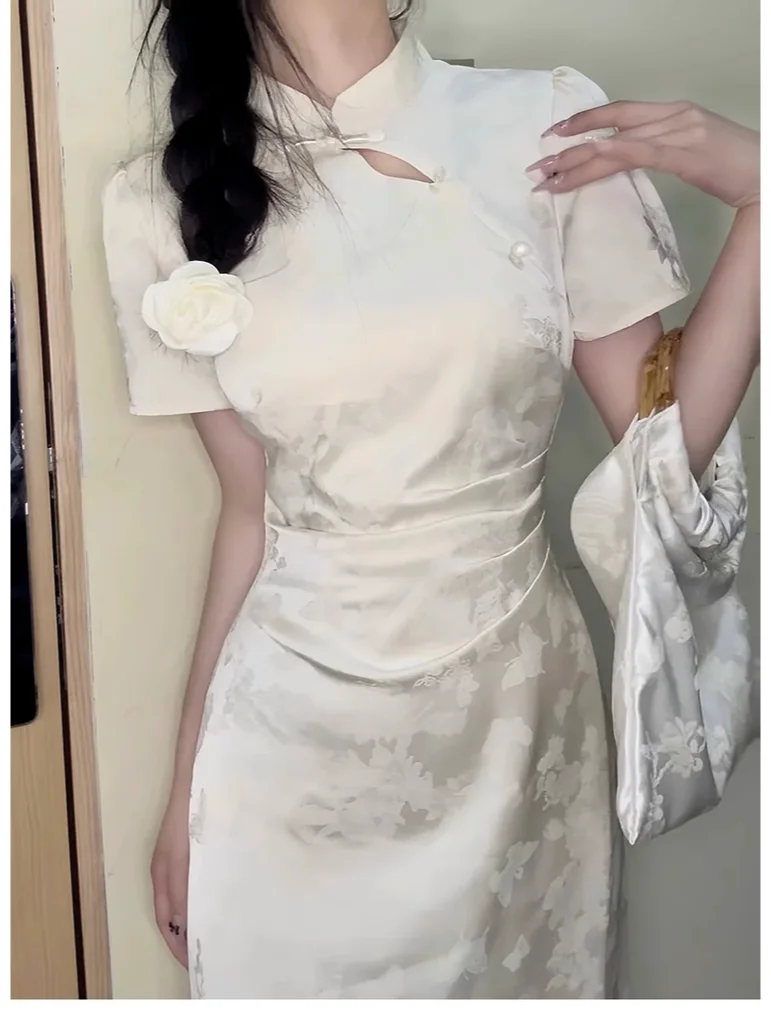 🌸 新中式旗袍裙｜显瘦显白王炸款！