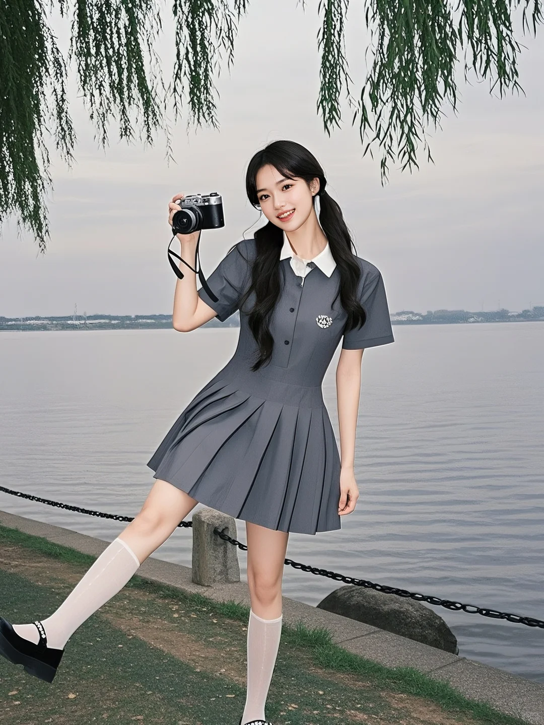 📸湖边拍照姿势✨湖边少女感这样拍！