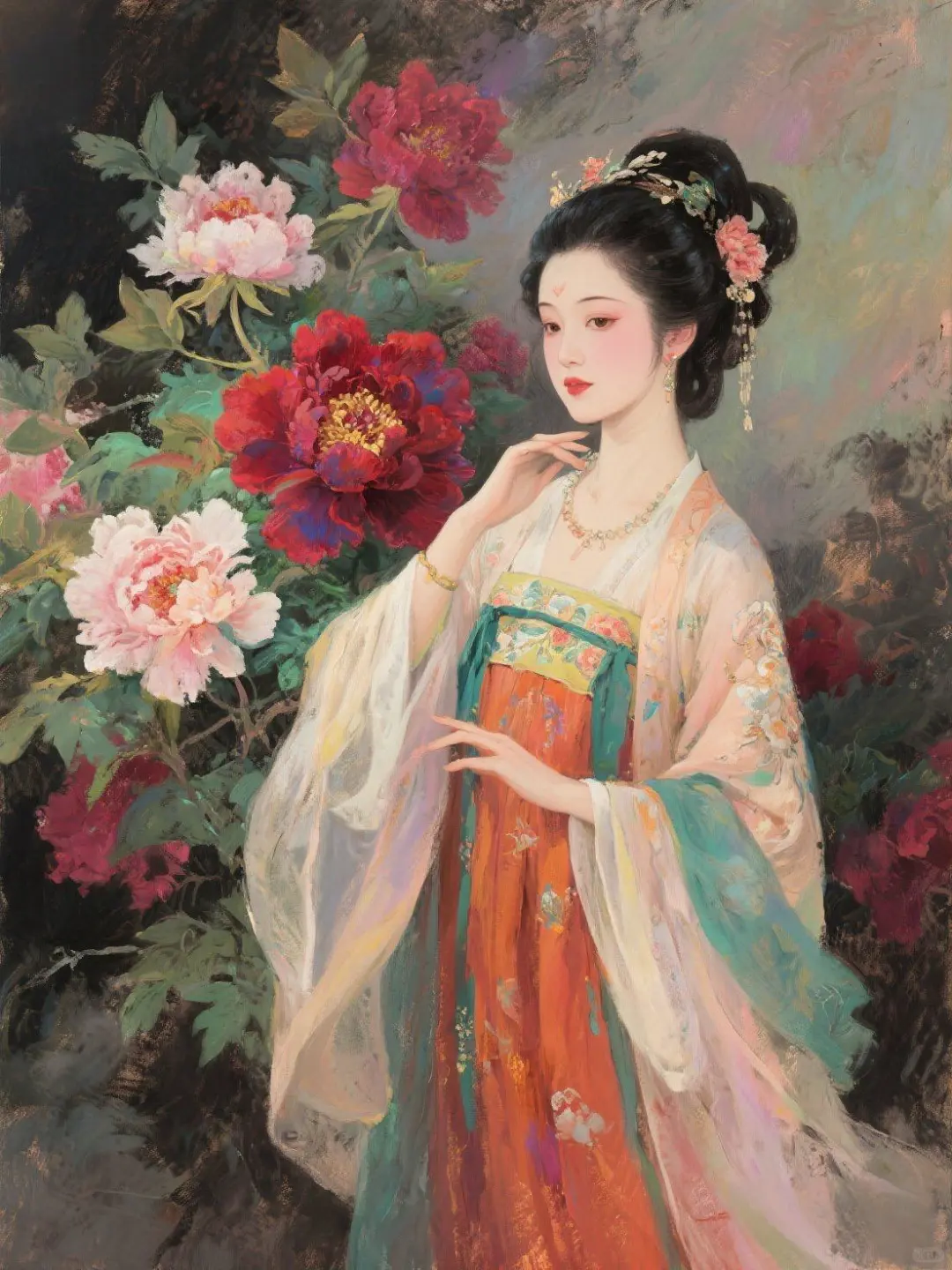 古代美人走出了画卷！
