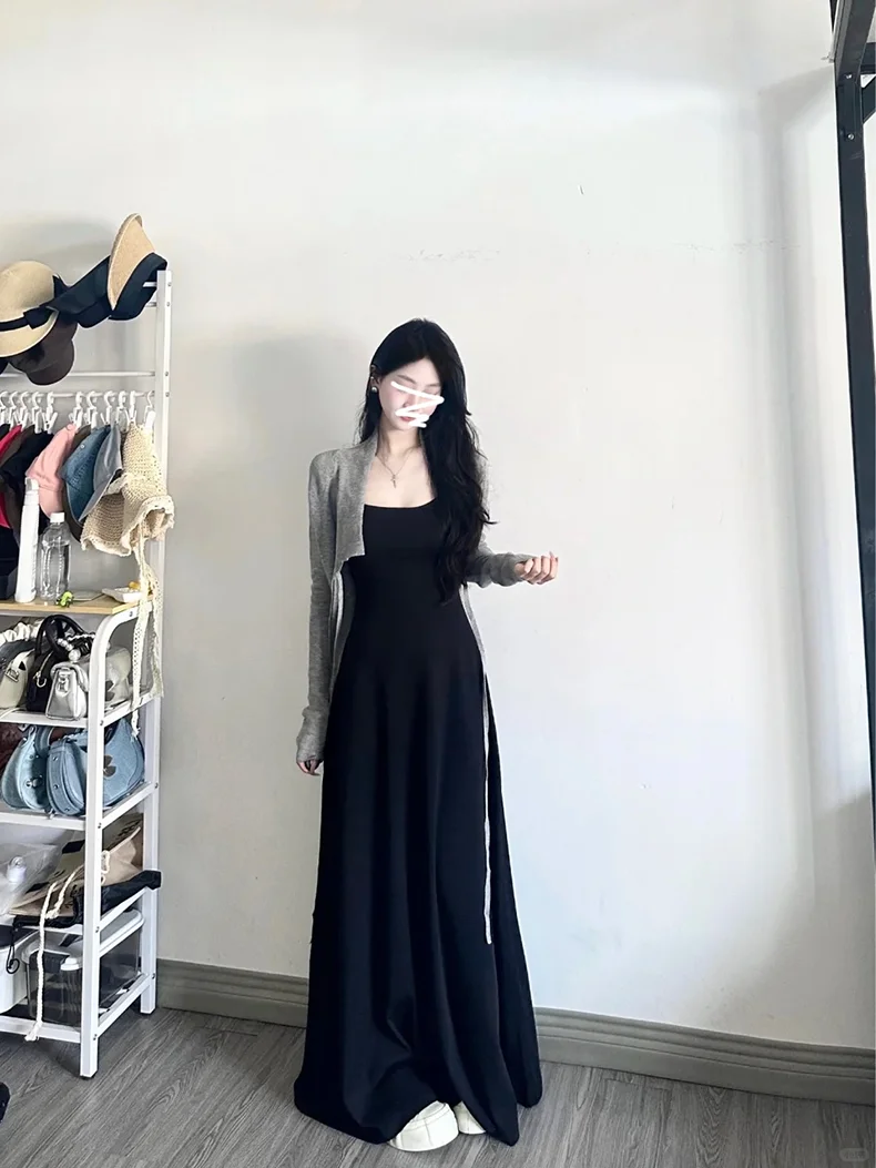 法式吊带小黑裙👗气质与高级的结合