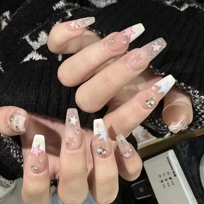 甜辣爆闪✨海盐碎钻美甲🌟