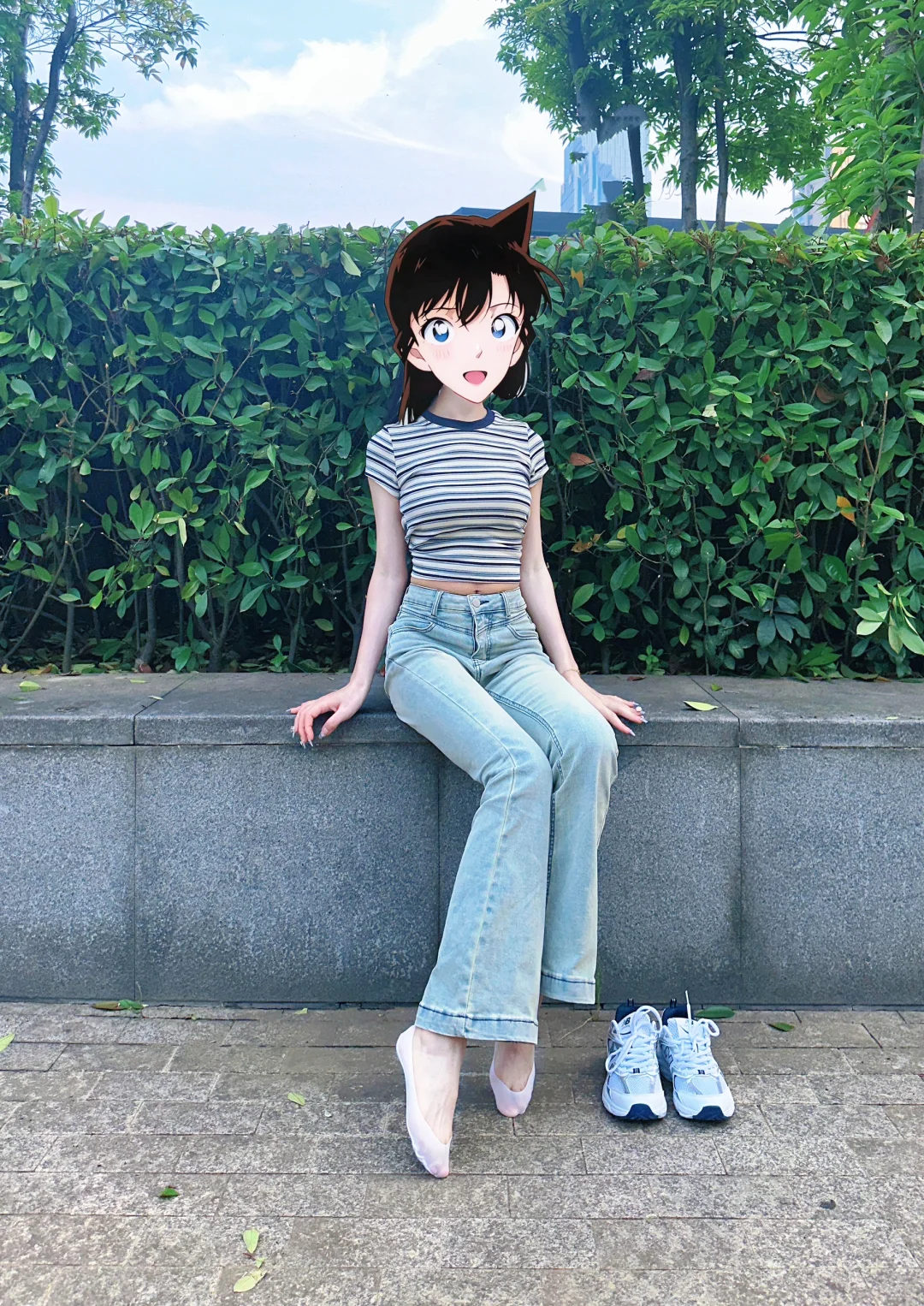 船袜穿搭之肉丝白袜