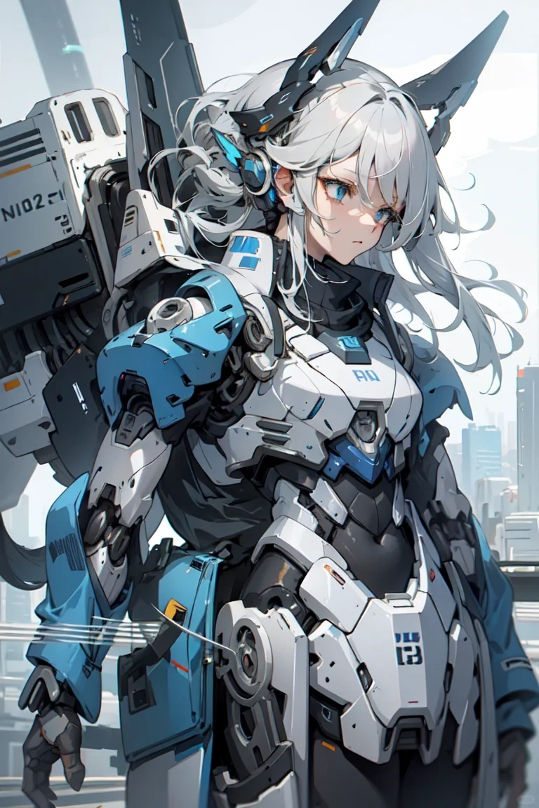 AI绘画＃机甲美少女