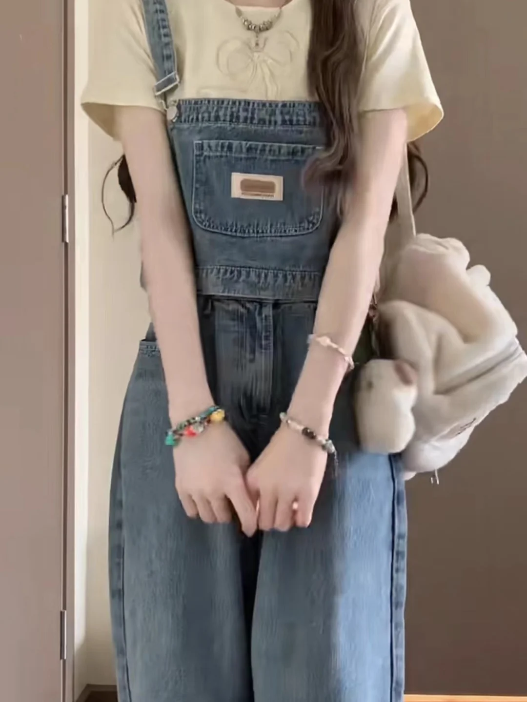 春季盐系分体式牛仔背带裤女2025新款甜