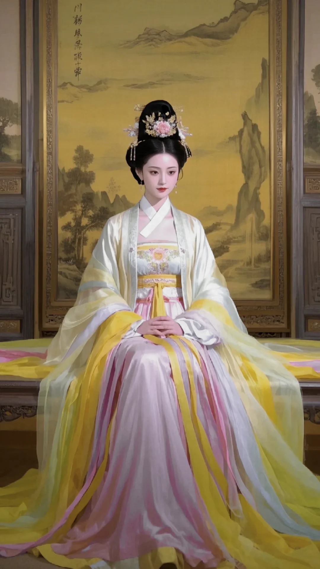 雍容华贵，牡丹映佳人