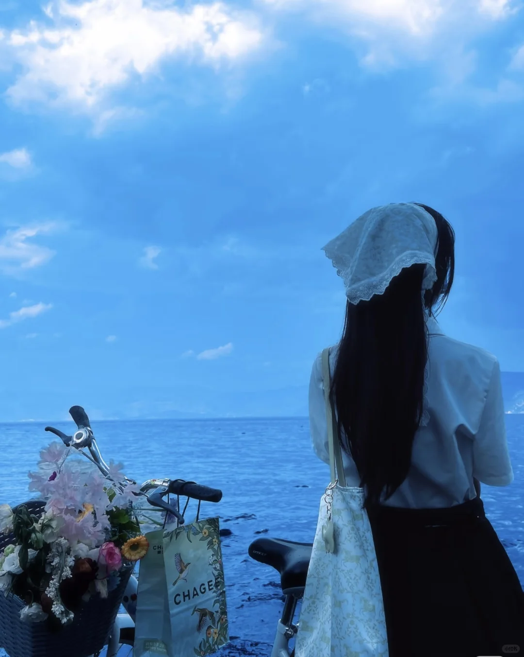 永远的蓝色大海和长发女孩💙