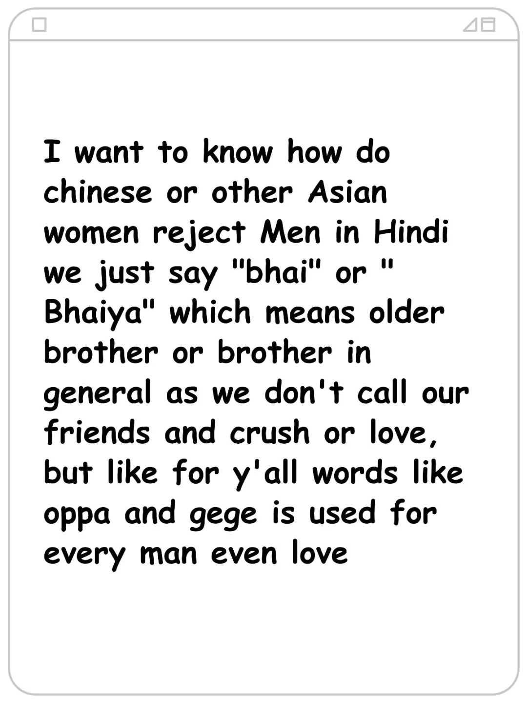 I want to know how do chinese or other A