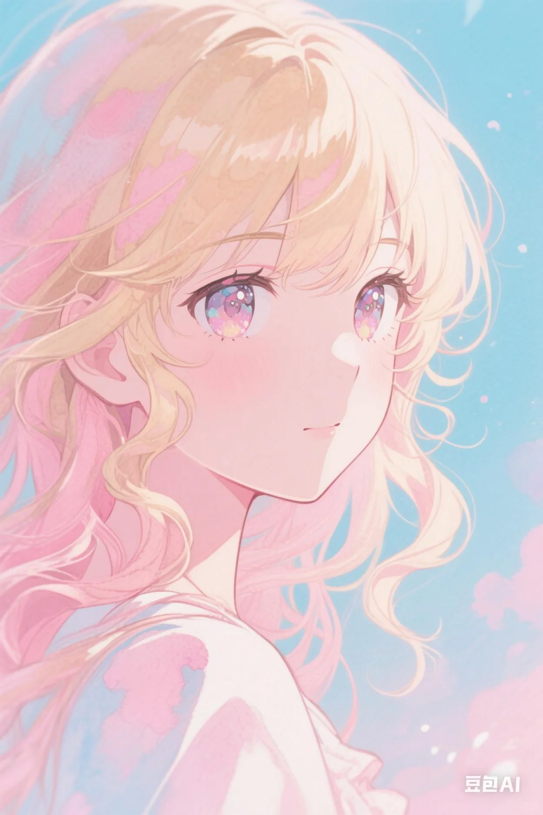 头像-水彩插画特写-梦幻治愈.自取～